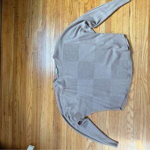 Elegant Beige Crew Neck Sweater